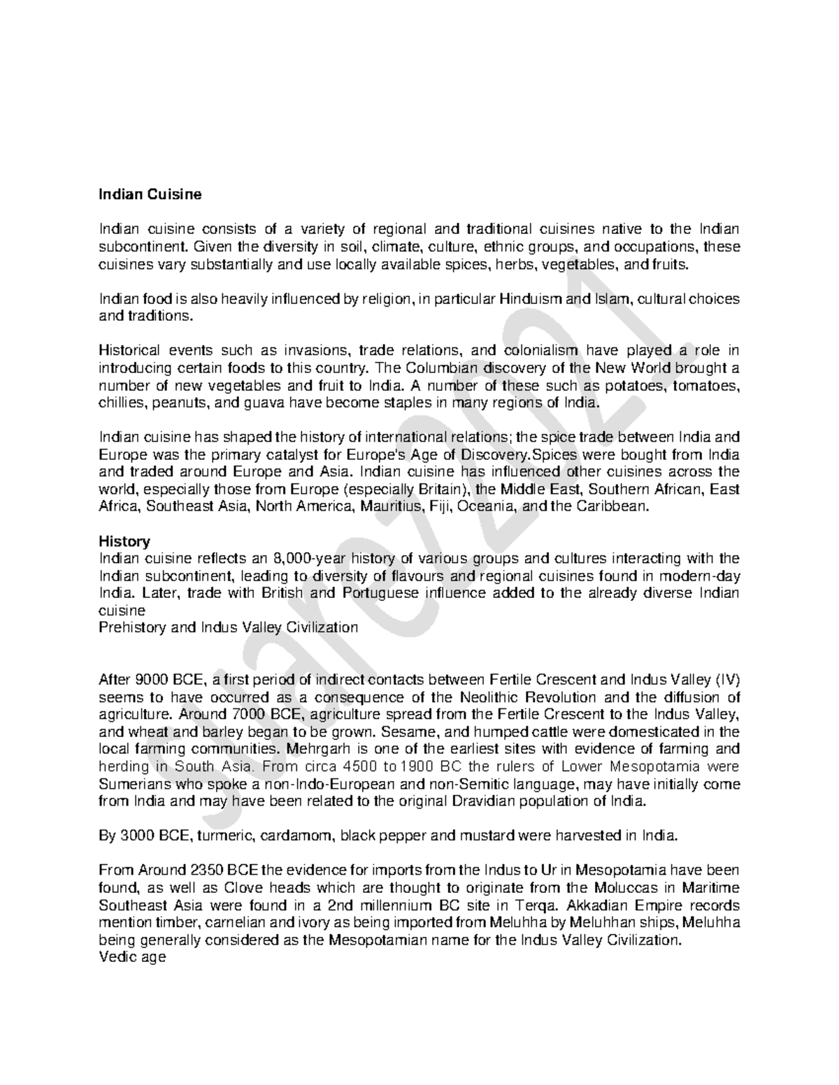 Indian+Cuisine - Pdf form Indian Cuisine overview - Indian Cuisine ...