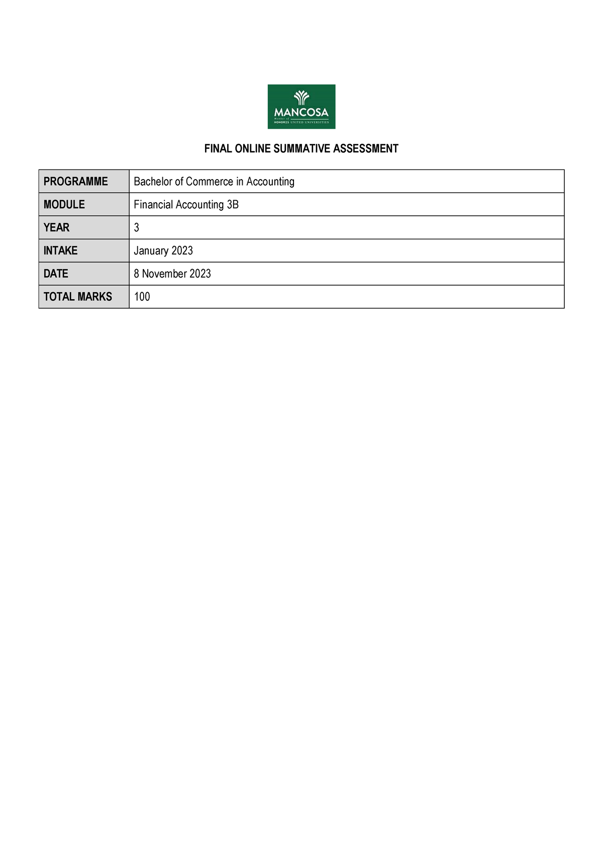 OSA Jan23 BACC FA3B7 Final 20231106091609 - FINAL ONLINE SUMMATIVE ...