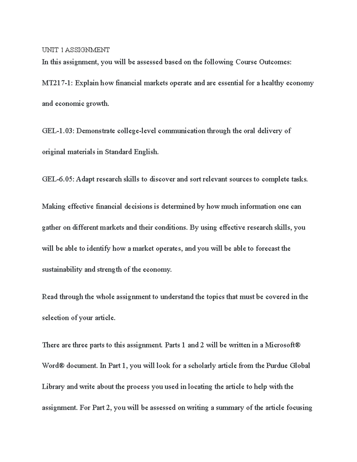 MT217 UNIT 1 Assignment - UNIT 1 ASSIGNMENT In This Assignment, You ...