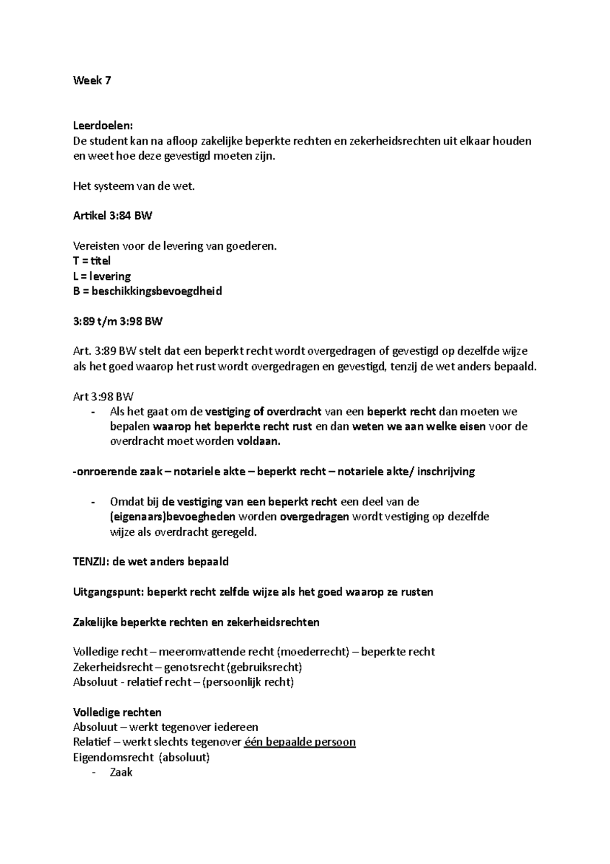 Week 7 Samenvatting - Inleiding In Het Nederlandse Recht - Week 7 ...