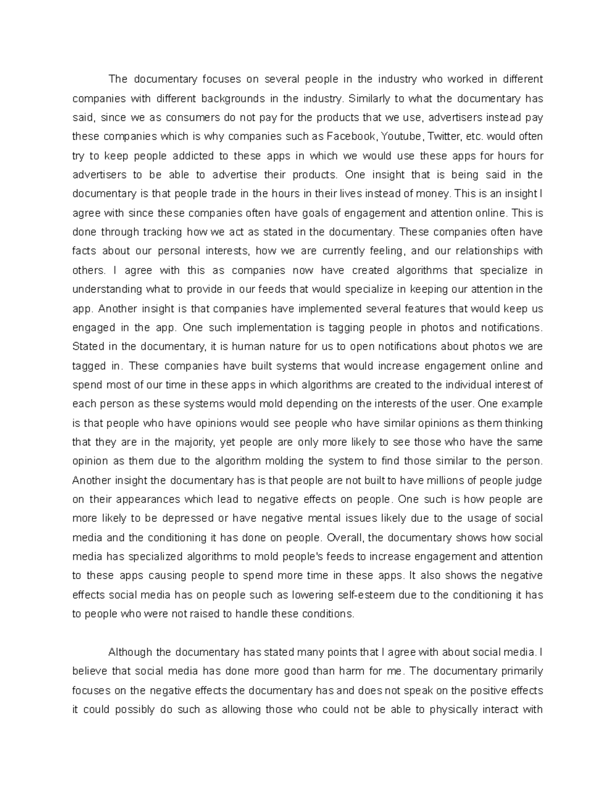 Social Media Reflection GESTSOC 23-24 ...