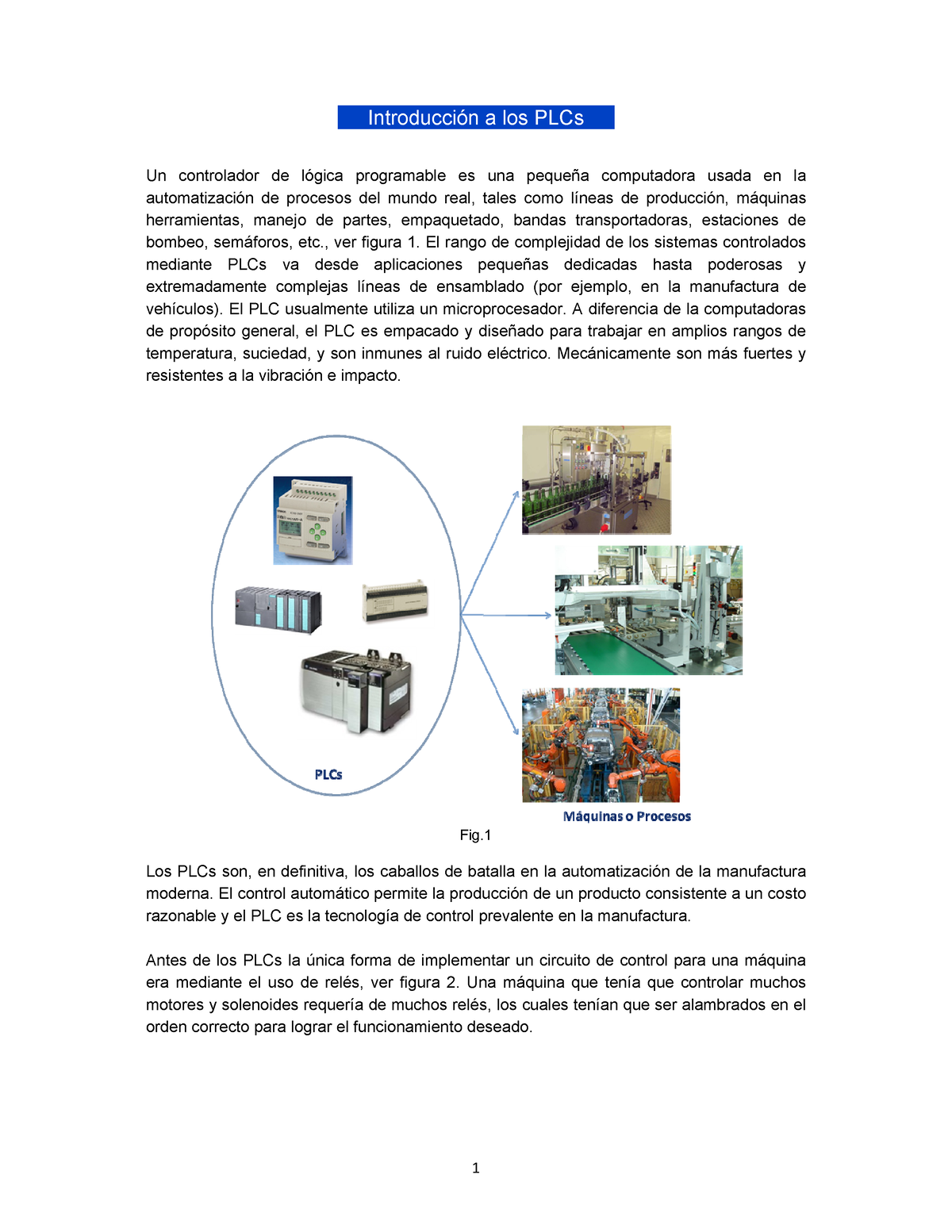 Introduccion A Los PLC´S - IntroducciÛn A Los PLCs Un Controlador De ...