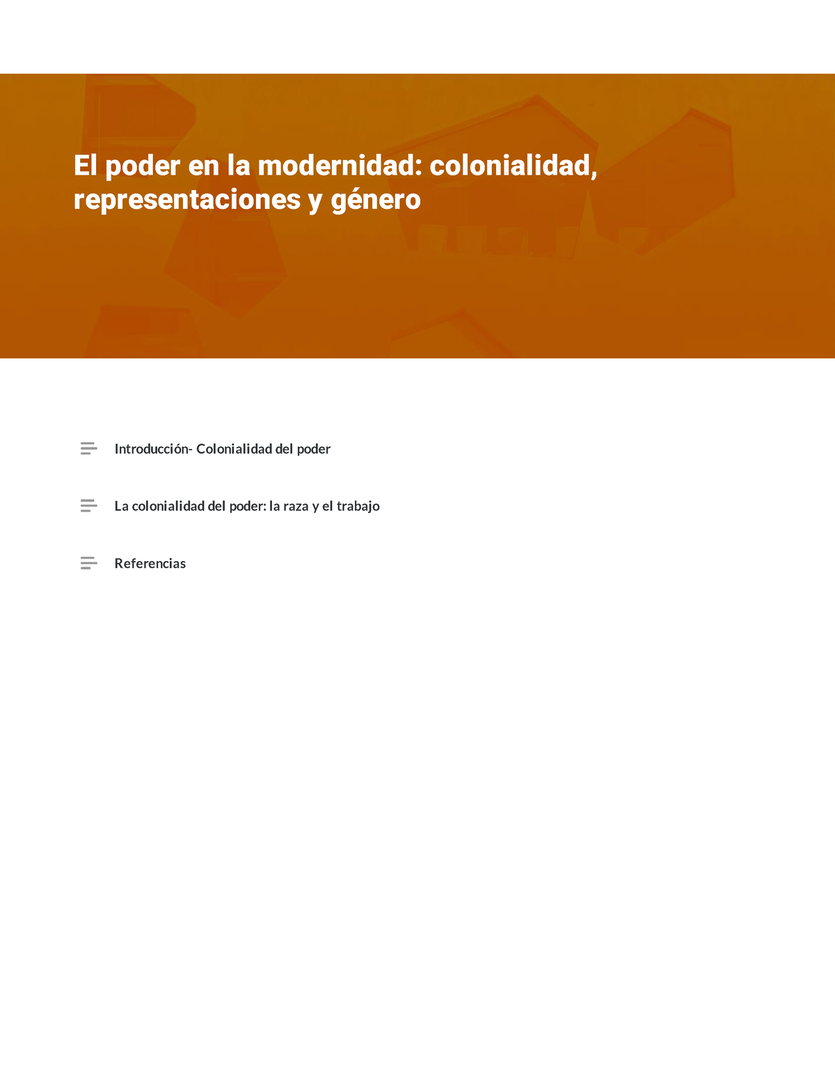 El Poder En La Modernidad Colonialidad Representaciones Y Género Introducción Colonialidad 6382