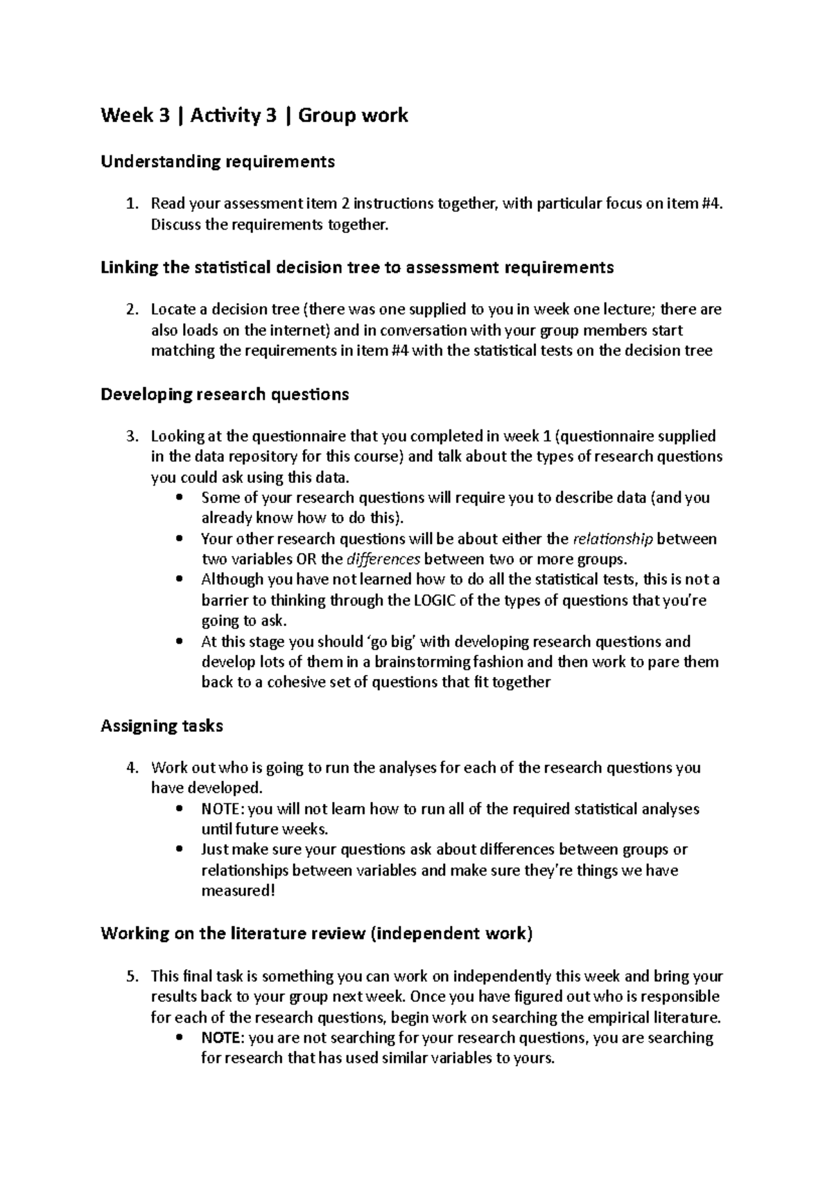 Week 3 Activtiy 3 2021 Group work - Week 3 | Activity 3 | Group work ...