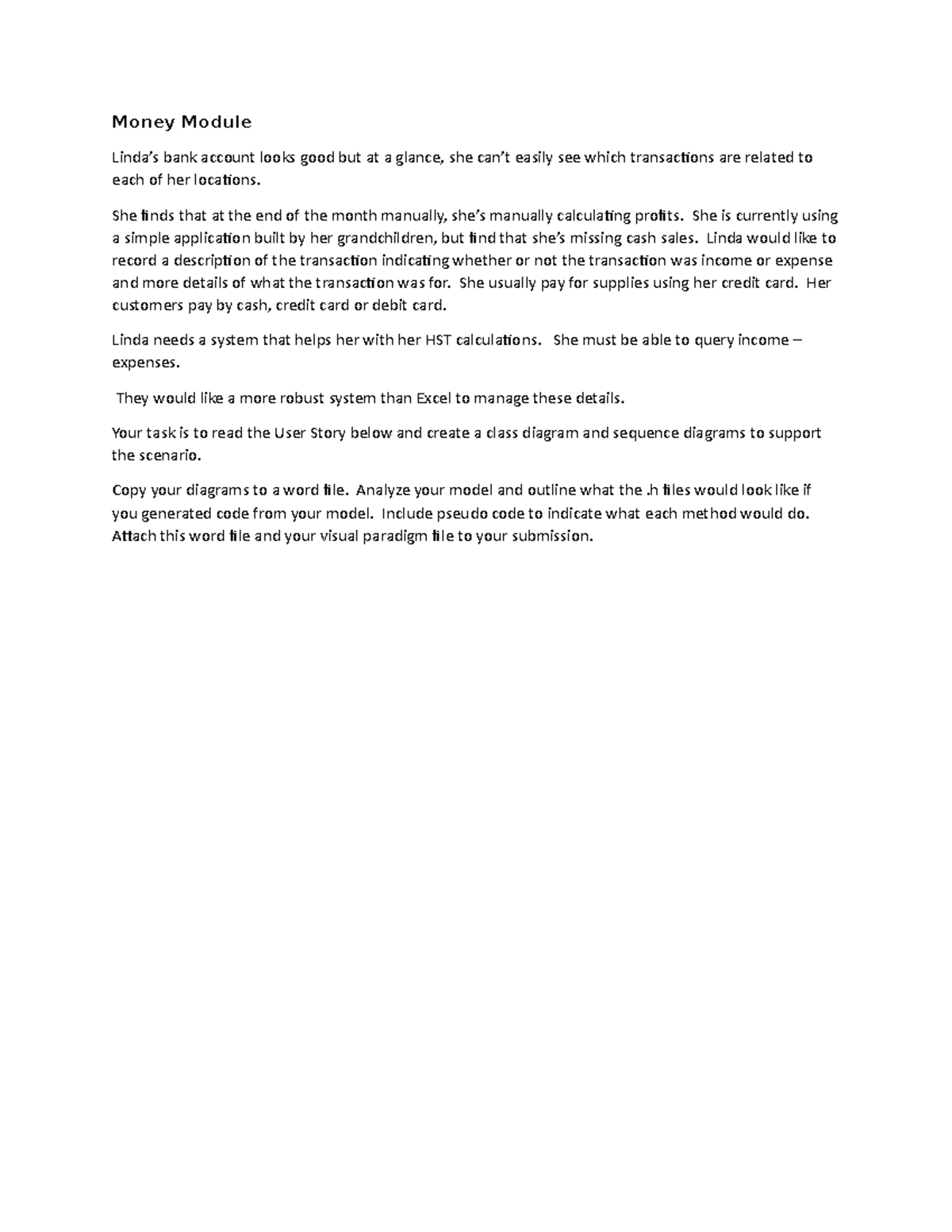 Money Module Questions - Money Module Linda’s bank account looks good ...