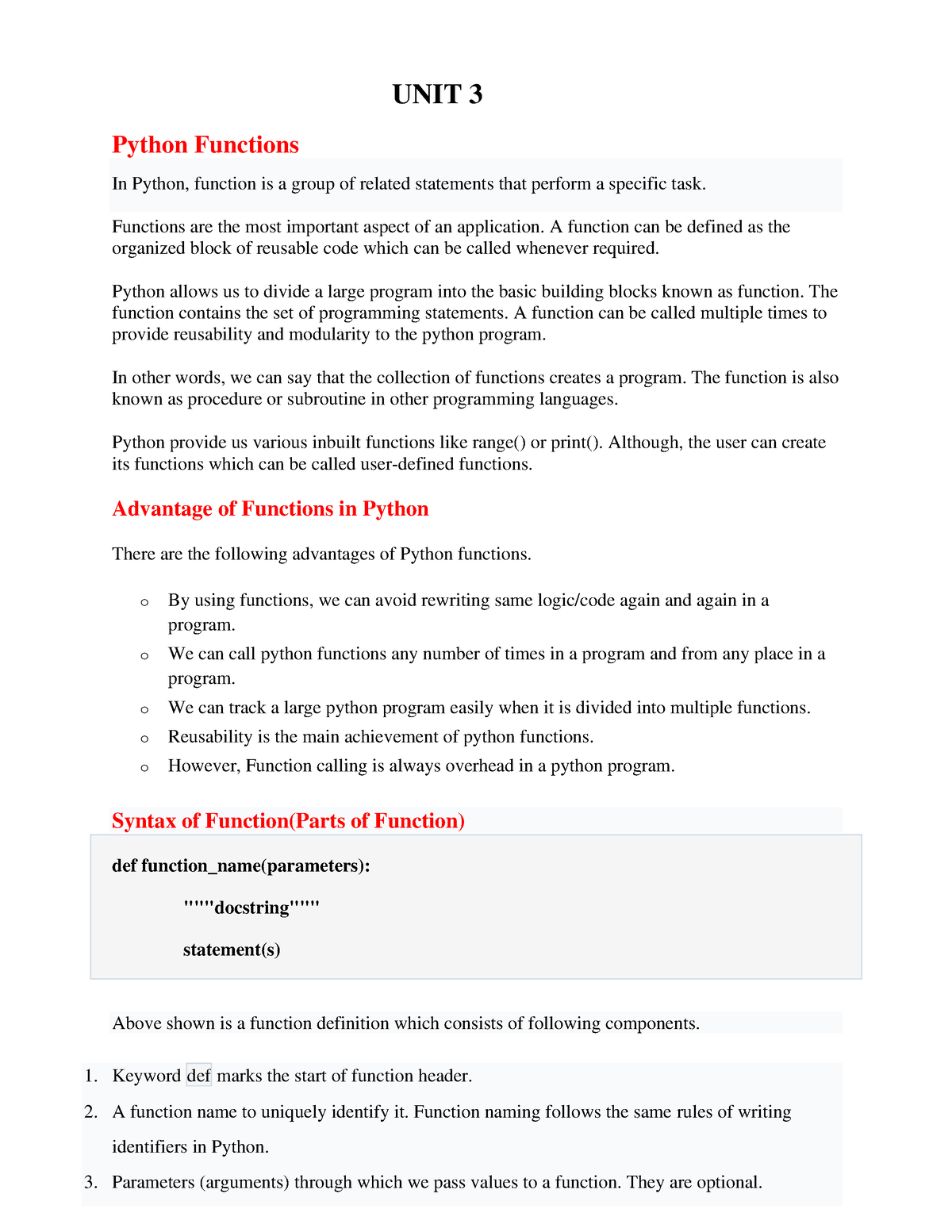 python-unit-3-part-1-important-unit-3-python-functions-in-python