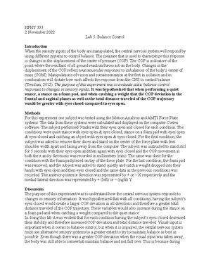 Lab 3 Report (Bilateral Deficit) - HPHY 333 19 October 2022 Lab 3: EMG ...