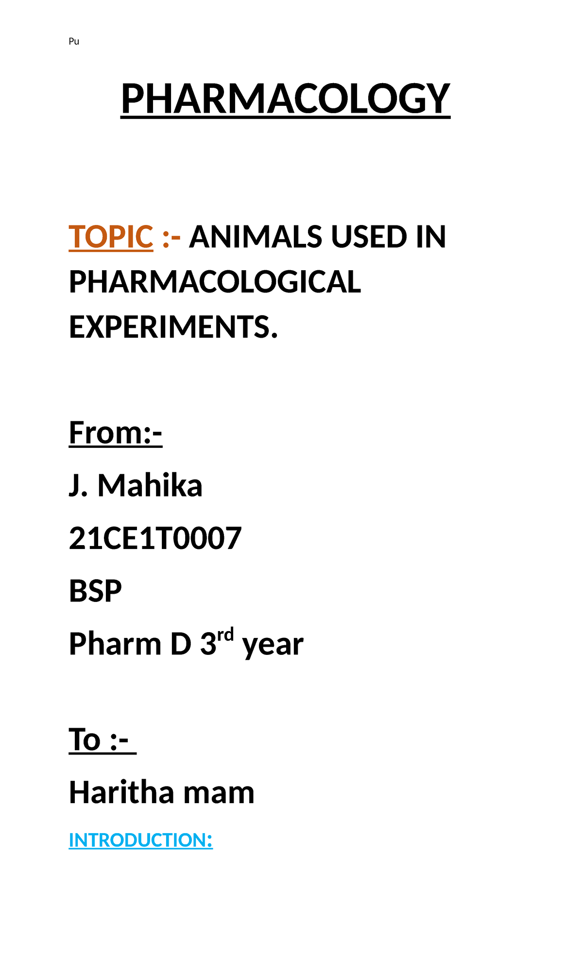 animals used in experimental pharmacology slideshare