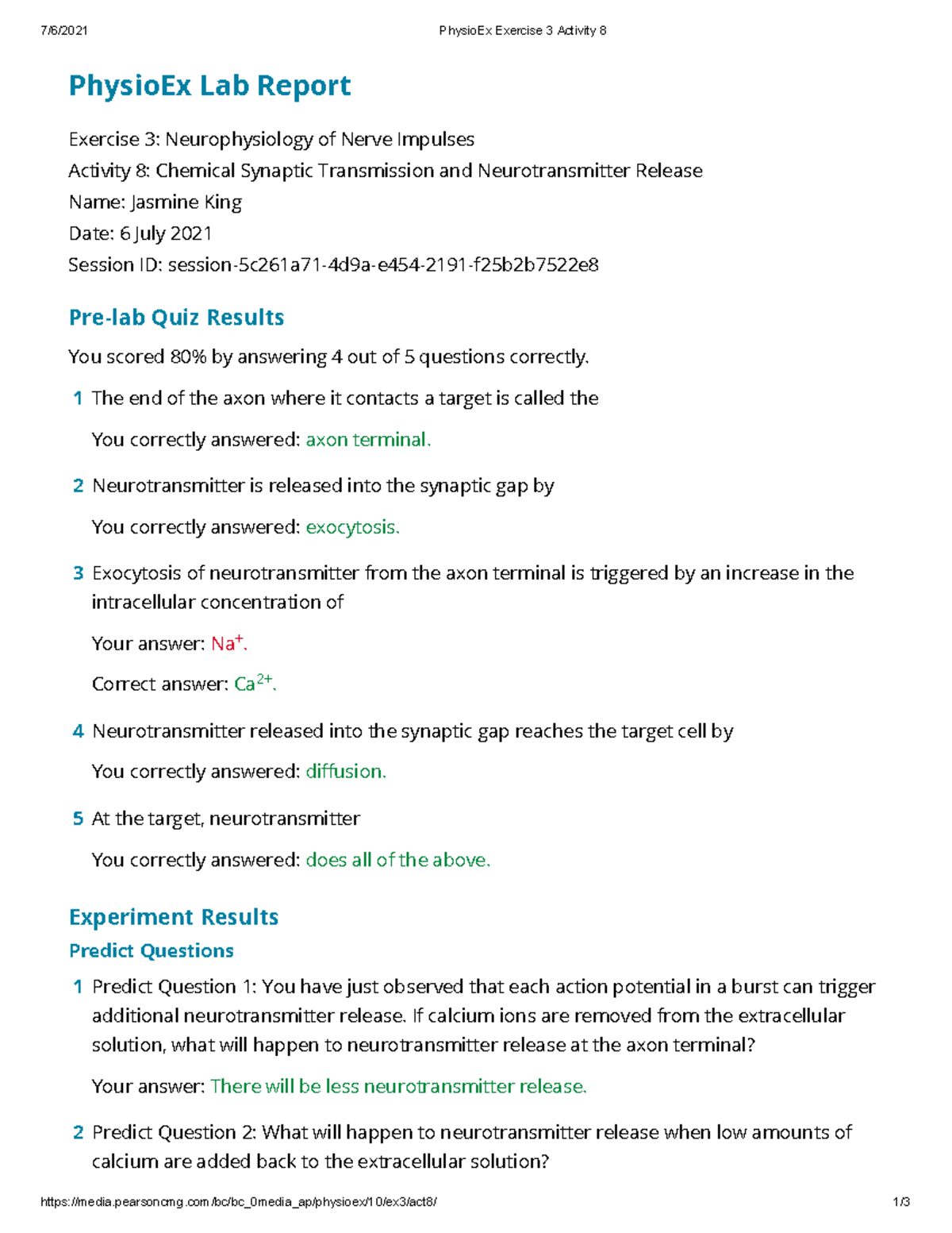 Physio Ex Exercise 3 Activity 8 - Pearsoncmg/bc/bc_0media_ap/physioex ...