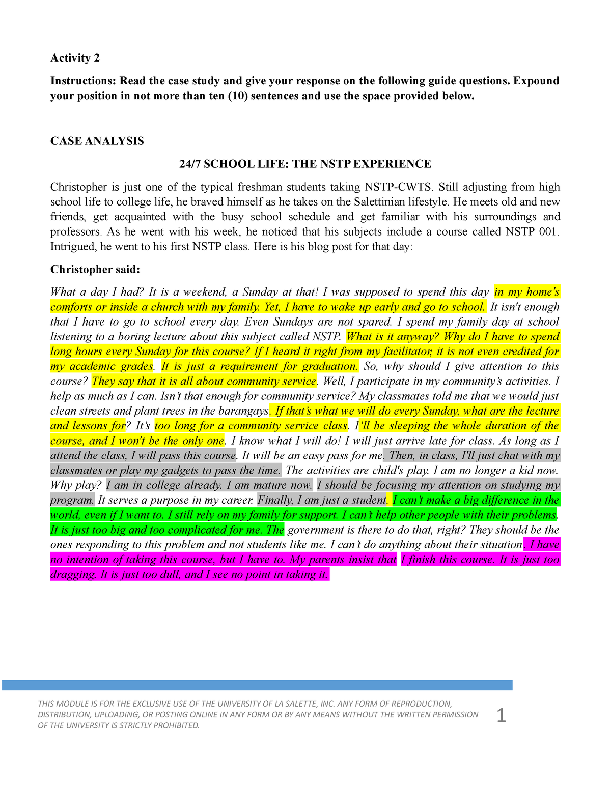 unit 2 case study handout