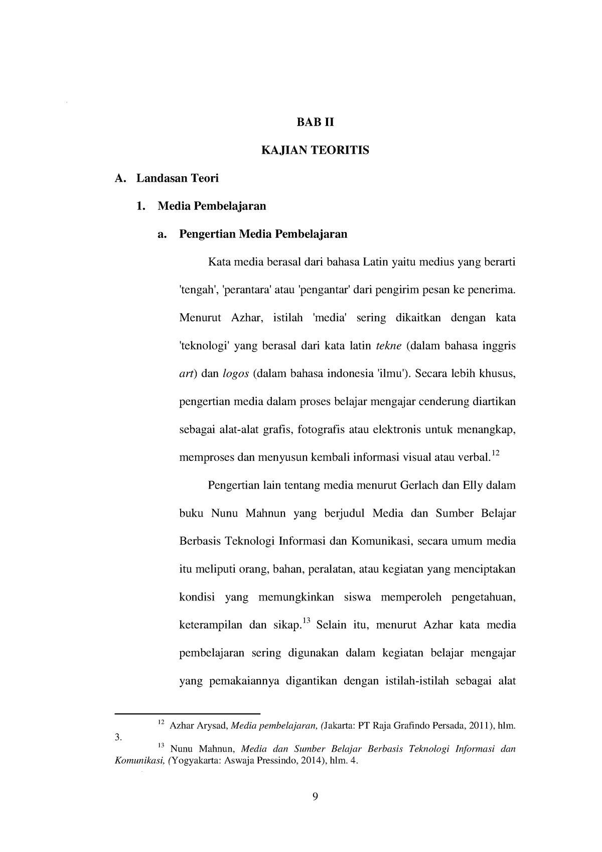 14. Bab Ii - Skripsi Pendidikan - 9 BAB II KAJIAN TEORITIS A. Landasan ...