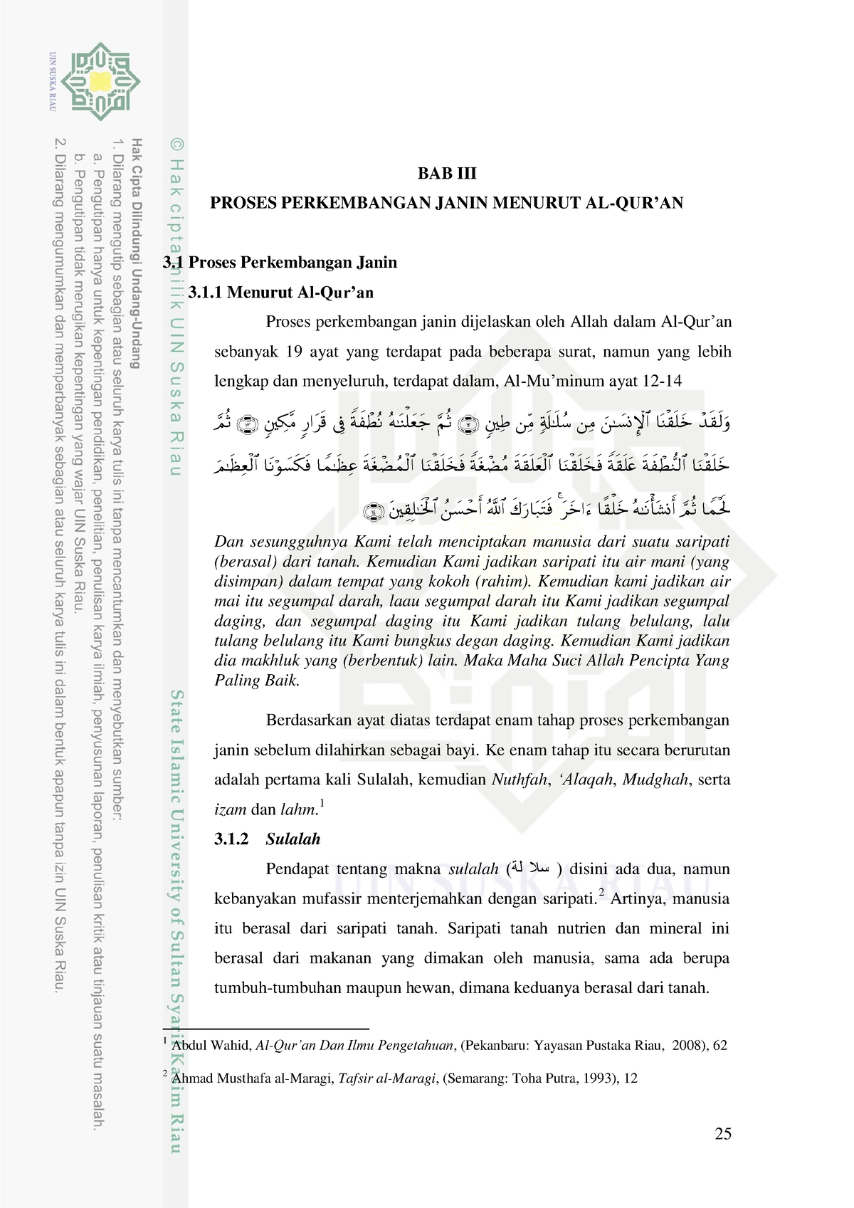 8. BAB III - Tugas Akhir - BAB III PROSES PERKEMBANGAN JANIN MENURUT AL ...