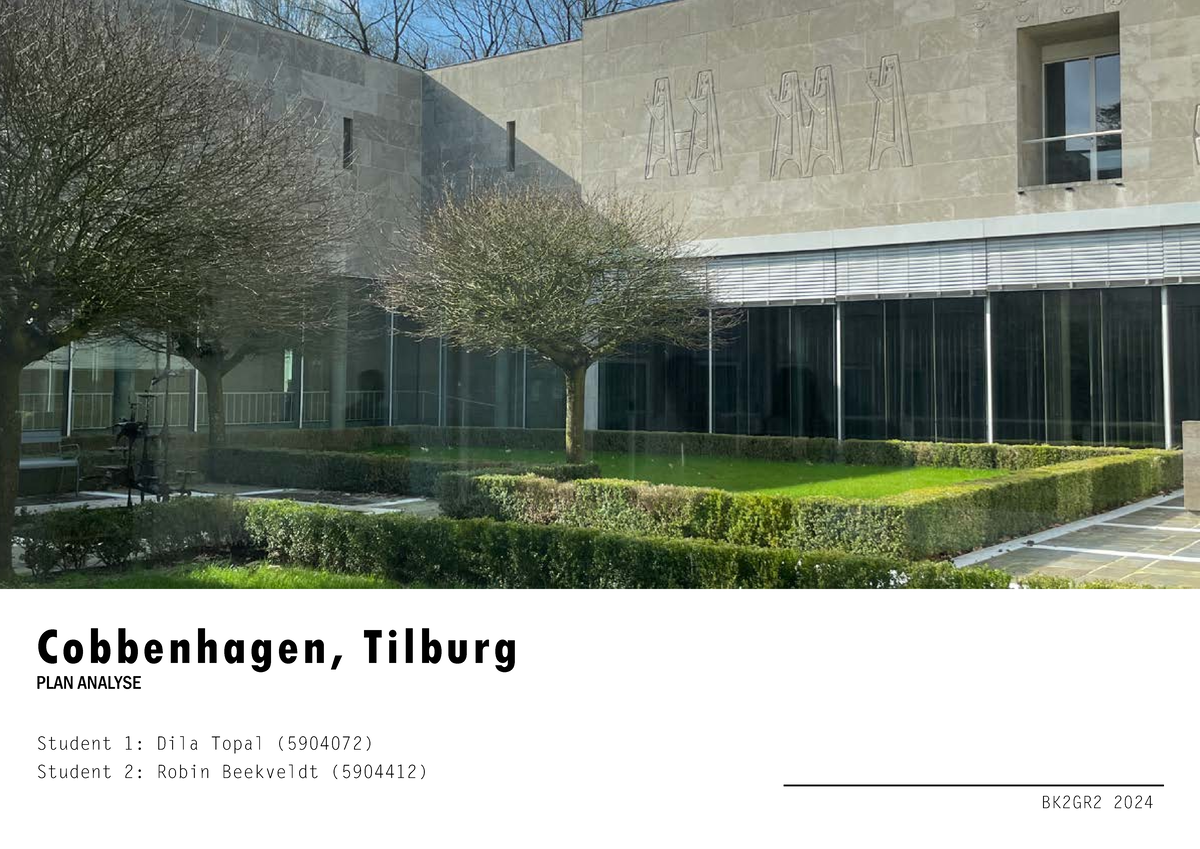 Portfolio Cobbenhagen GR2 - Cobbenhagen, Tilburg PLAN ANALYSE Student 1