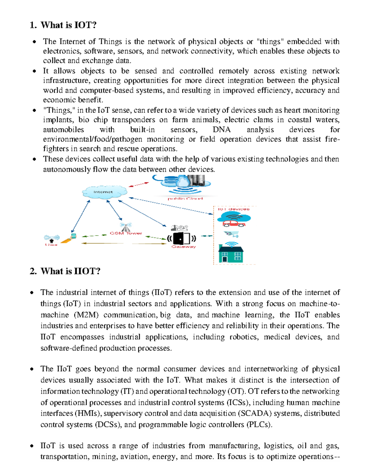 IIOT Notes - 1. What Is IOT? The Internet Of Things Is The Network Of ...