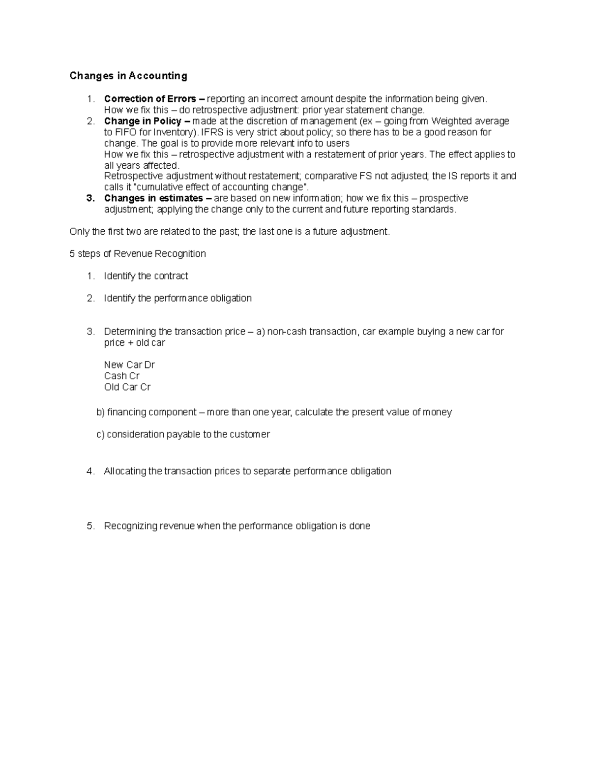 Lecture 3 - Changes in Accounting Correction of Errors – reporting an ...