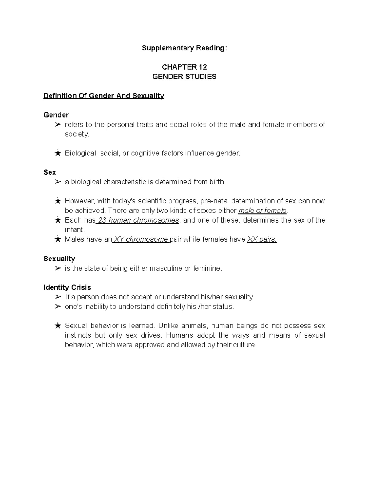 Gender Society ( Reviewer ) ( Supplementary ) Supplementary Reading