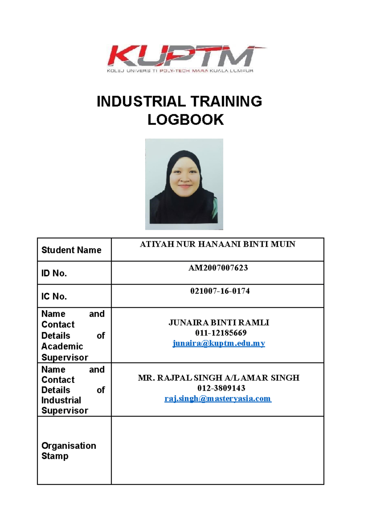 industrial-training-logbook-industrial-training-logbook-student-name