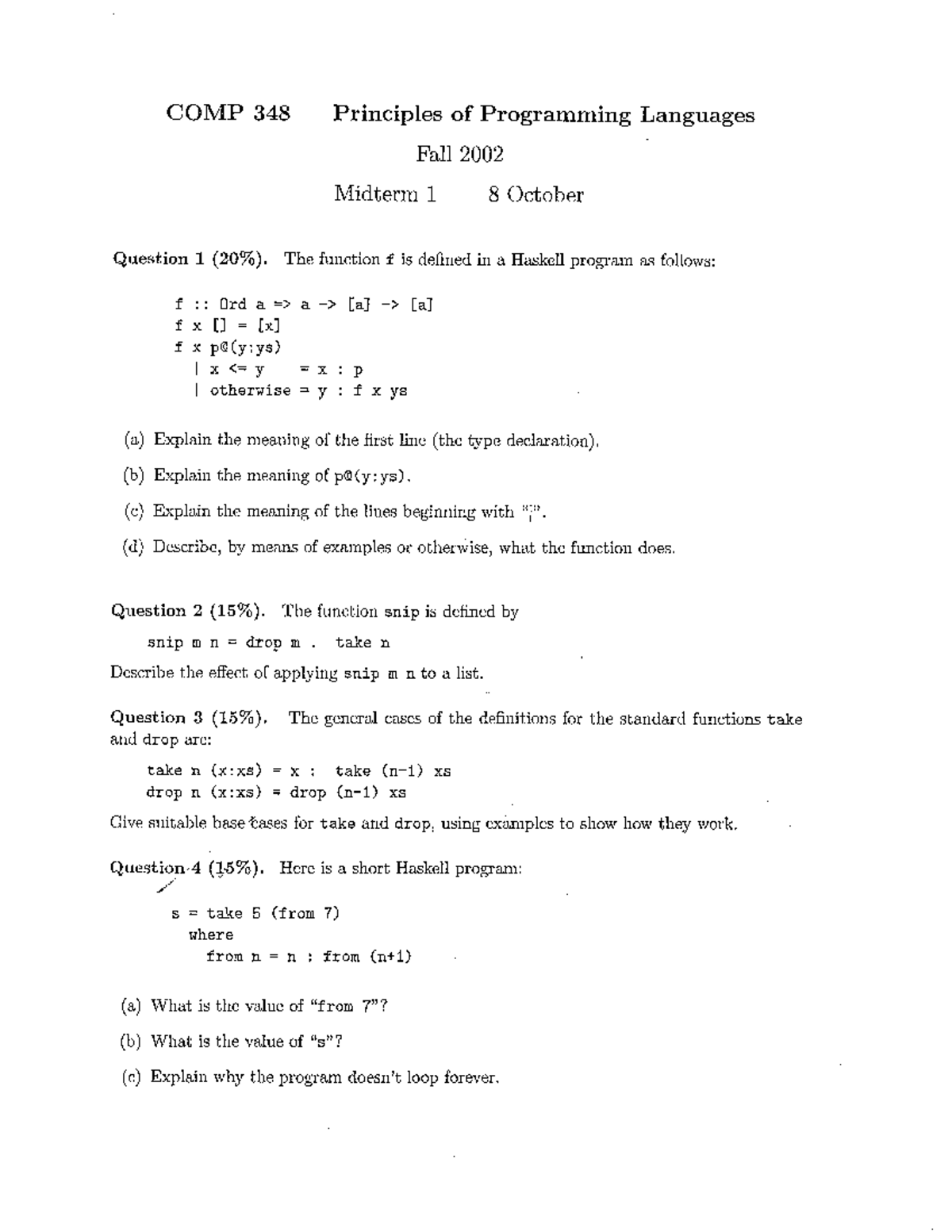 2002 Fall - Comprehensive Class Notes for All Topics - COMP 348 ...