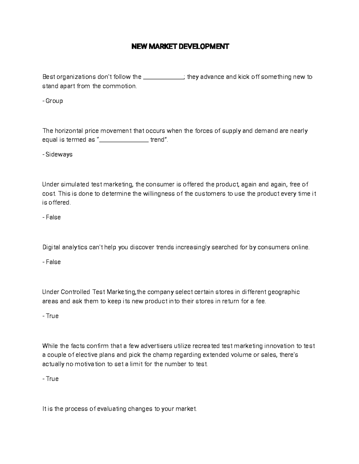 NEW Market DEVE-WPS Office - NEW MARKET DEVELOPMENT Best organizations ...