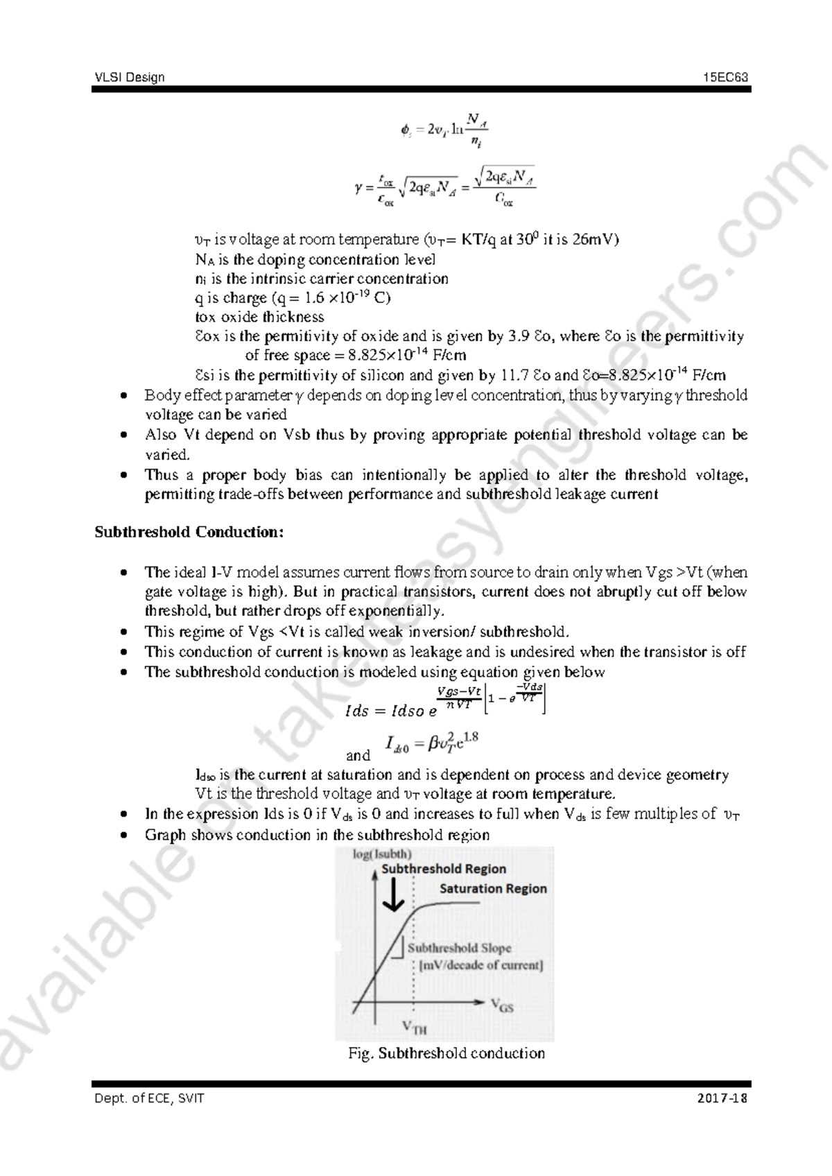 VLSI (1) (2) merged - vlsi notes of module 1 n 2 - VLSI Design 15EC ...