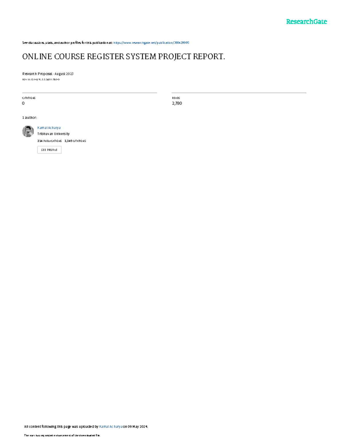 Onlinecourseregistersystemprojectreport See discussions, stats, and