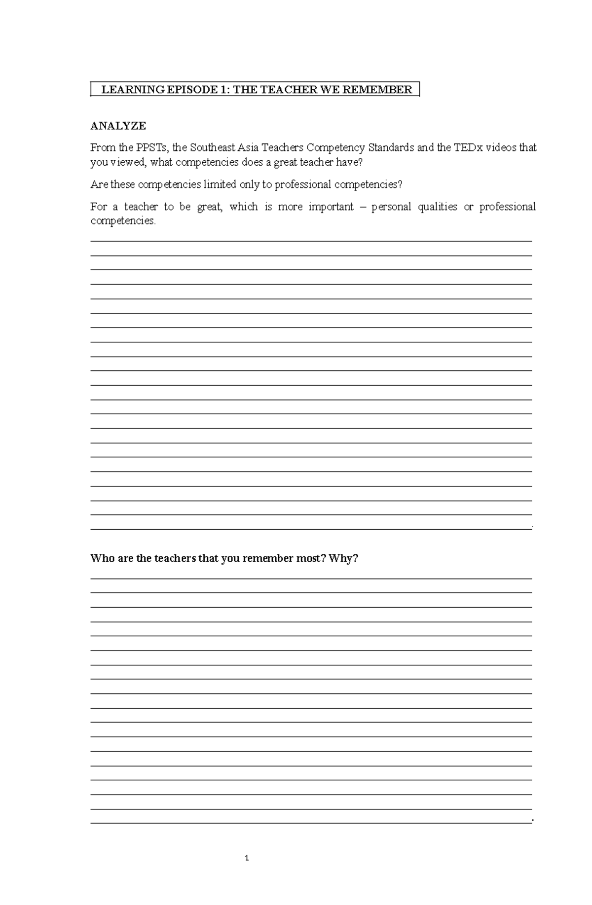 FS 2 Forms for Reproduction SY 2024 2025 - LEARNING EPISODE 1: THE ...