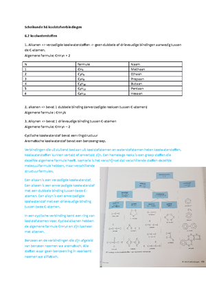 Scheikunde Samenvatting Hoofdstuk 3 - 3 Koolstofverbindingen Alkanen ...