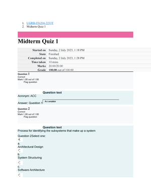 UGRD-IT6204 System Integration And Architecture 1 Final Laboratory Quiz ...