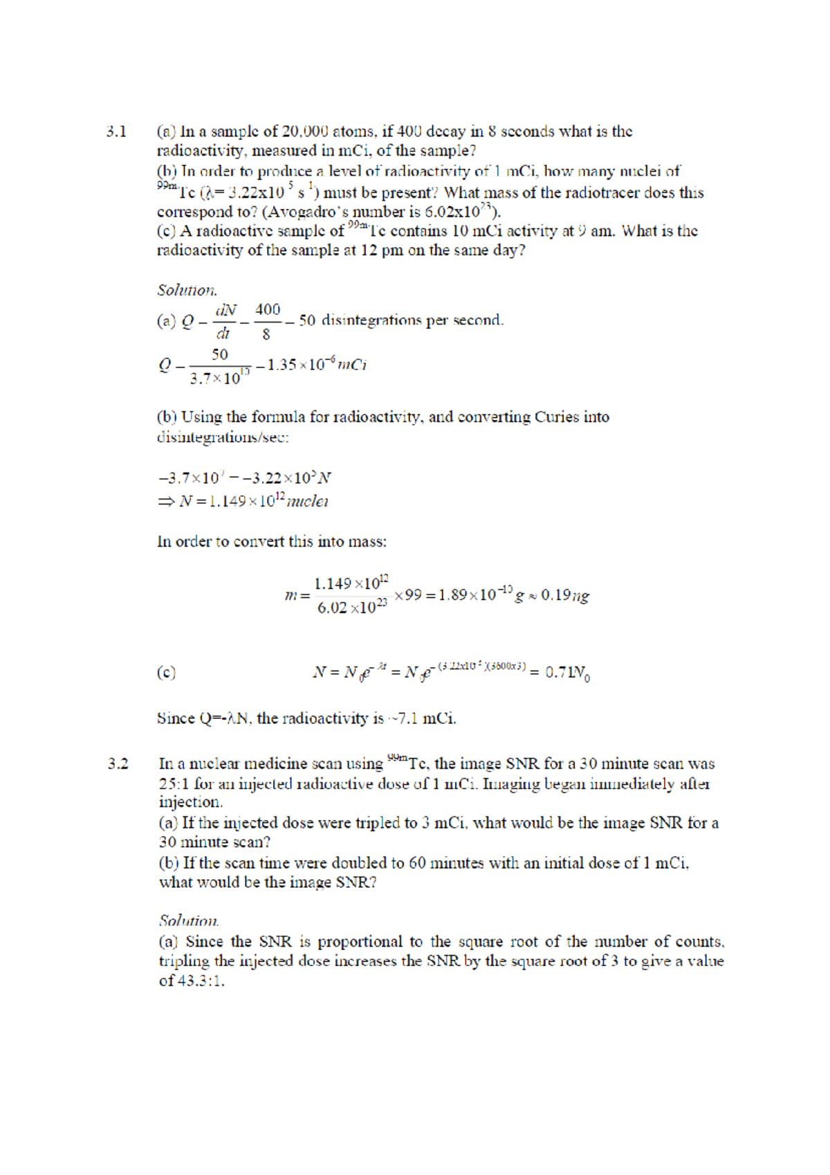 Hw6 solution summary of biomedical imaging homework - System Modeling ...