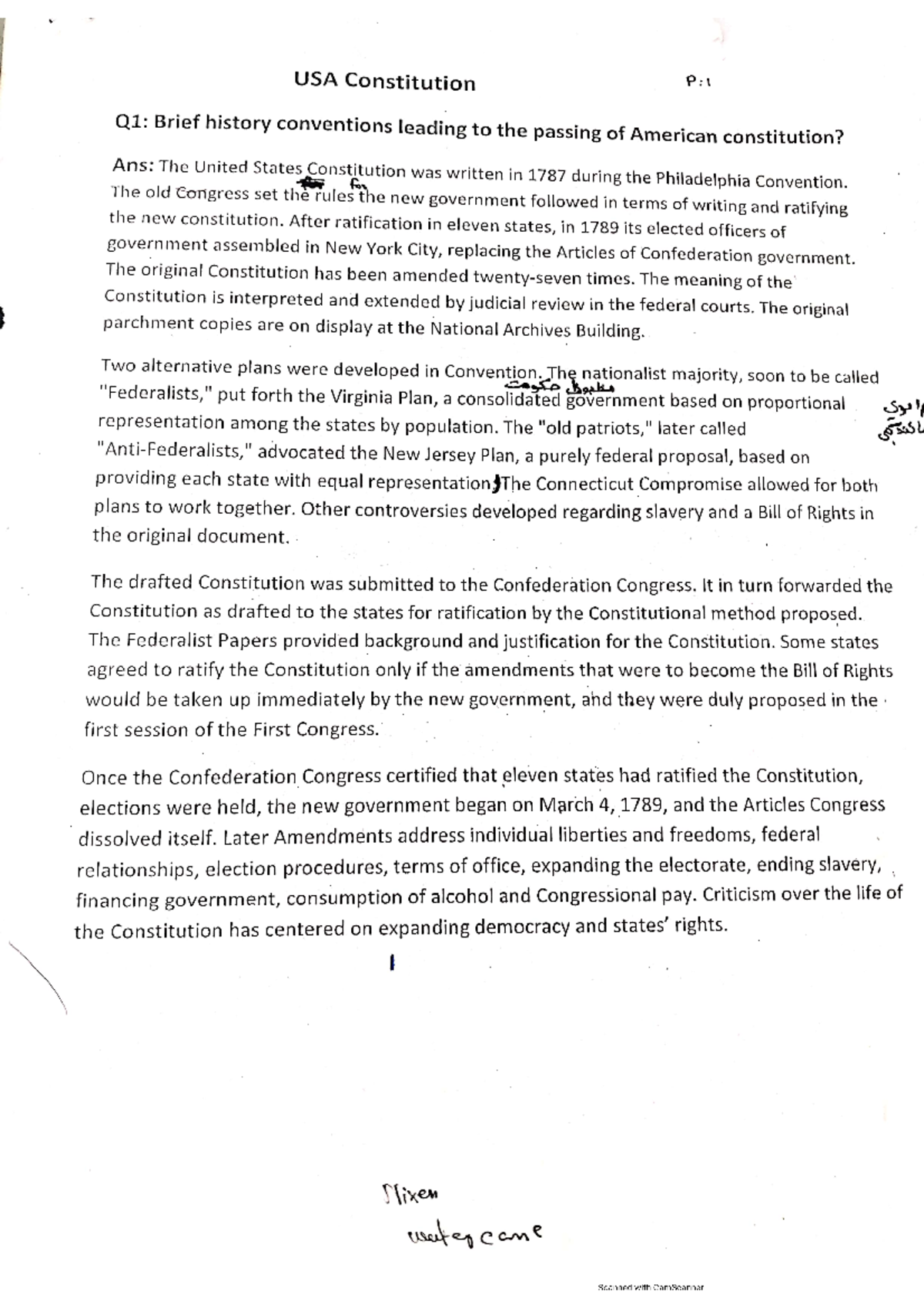 USA Constitution - Copy Pasted Notes from Google - Constitutional Law-I ...