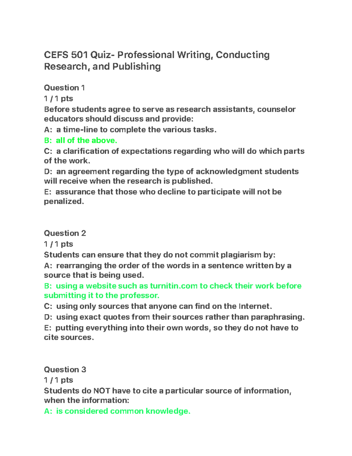 quiz professional writing conducting research and publishing