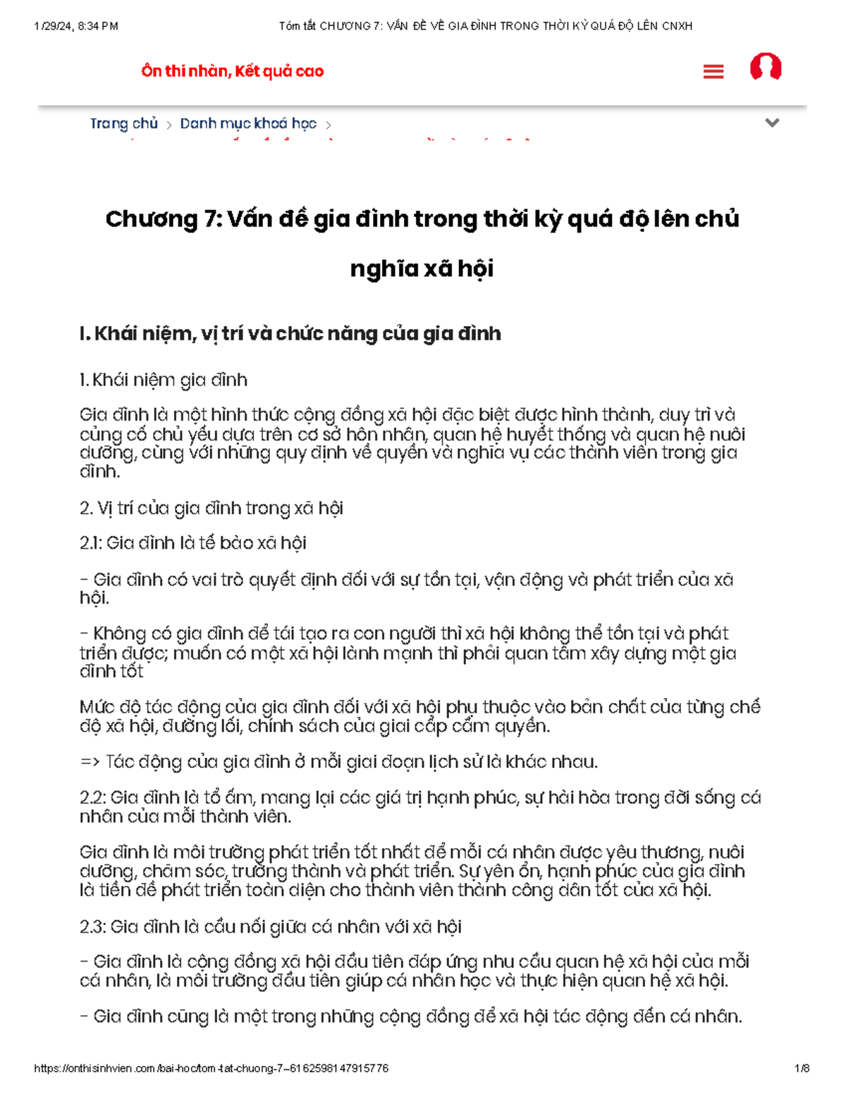 Tóm Tắt ChƯƠng 7 VẤn ĐỀ VỀ Gia ĐÌnh Trong ThỜi KỲ QuÁ ĐỘ LÊn Cnxh Trang Chủ › Danh Mục Khoá