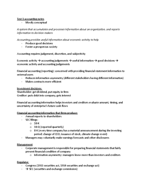 Exam 1 Review - study guide - Intermediate Accounting Exam 1 Chapter 1 ...
