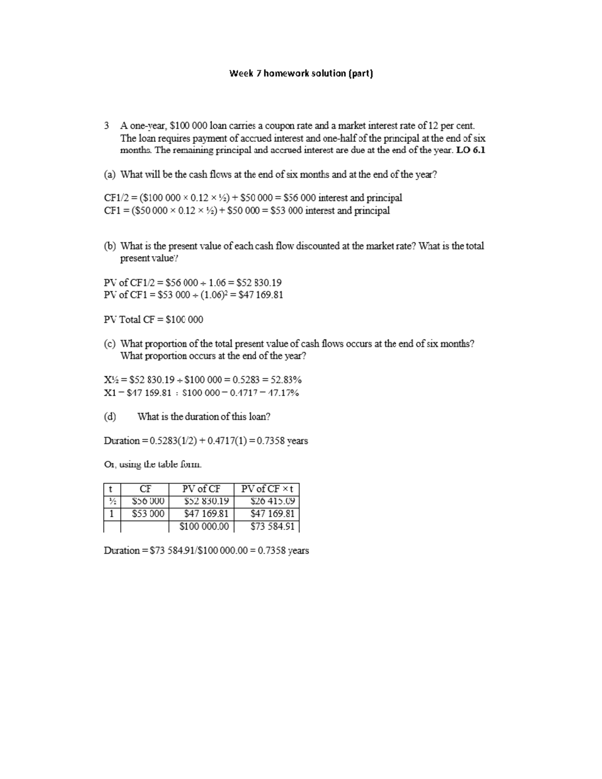 Week 7 homework solution part - Week 7 homework solution (part) 4 Two ...