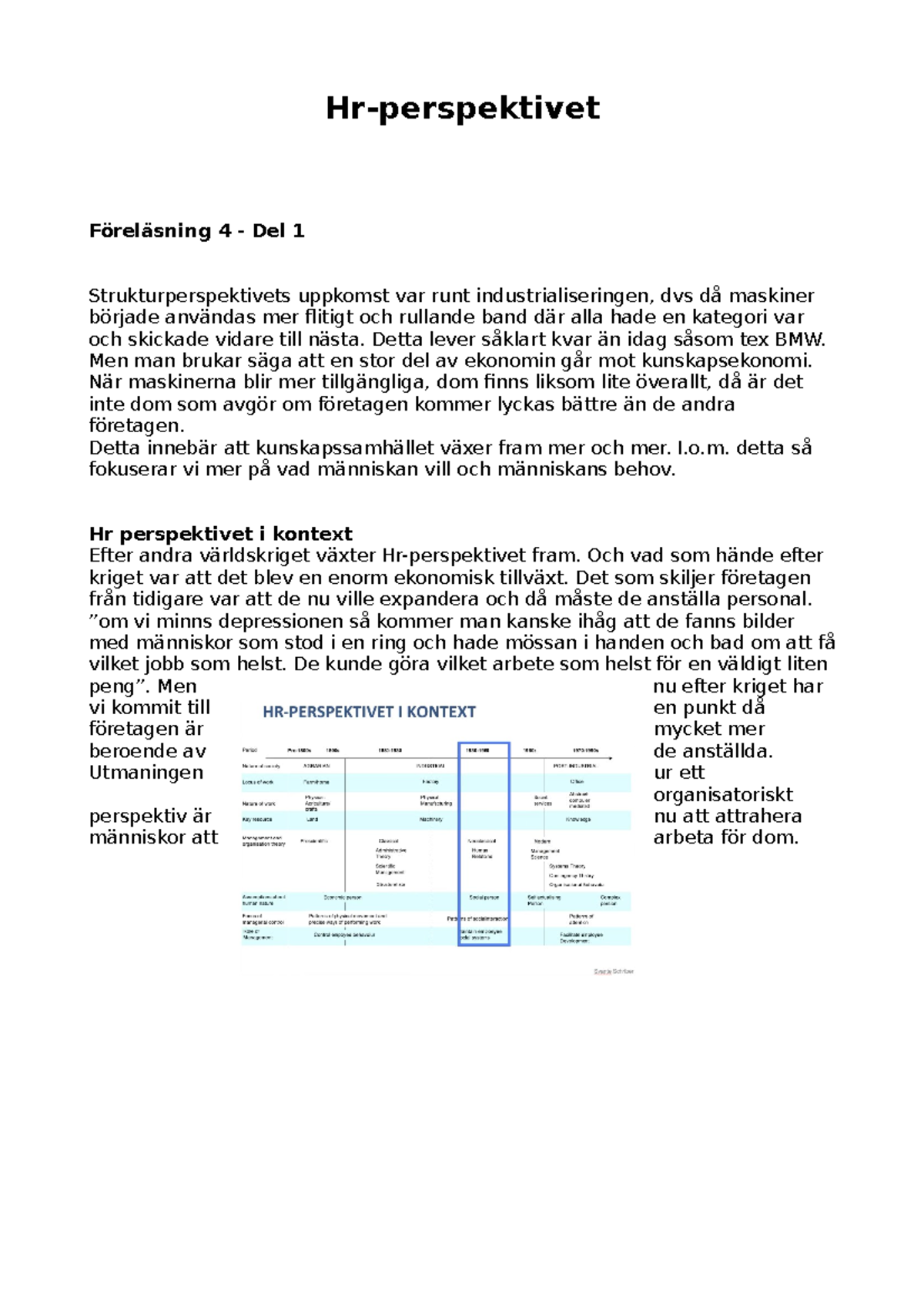 Hr-perspektiv - ANteckningar Hr-perspektivet - Hr-perspektivet ...