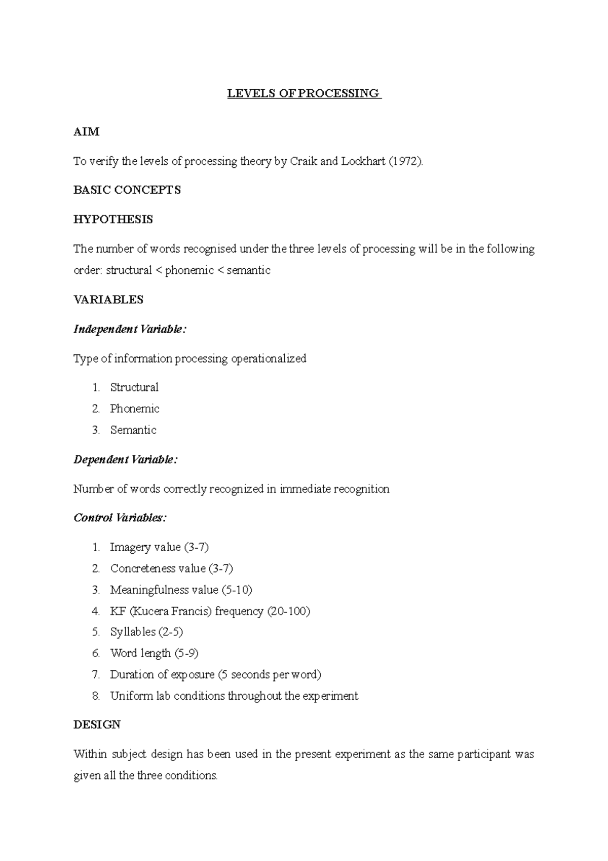 levels-of-processing-psychology-practical-levels-of-processing-aim