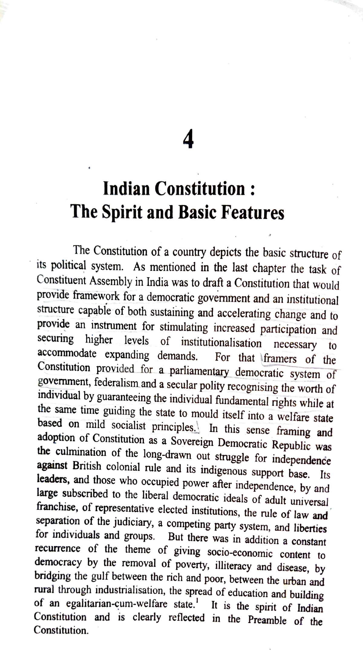 Basic Features Of Indian Constitution - 4 Indian Constitution The ...