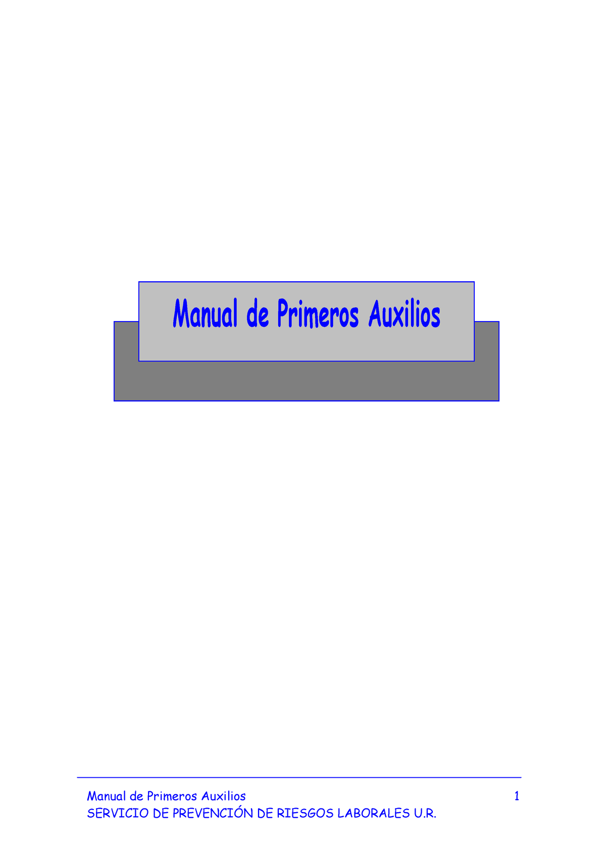 12 Manual De Primeros Auxilios Y Prevención De Riesgos Laborales