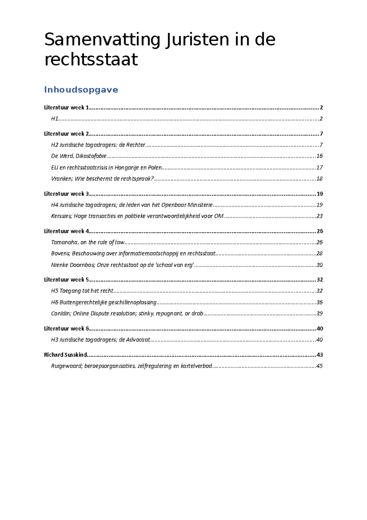 Samenvatting Juristen In De Rechtsstaat - Samenvatting Juristen In De ...