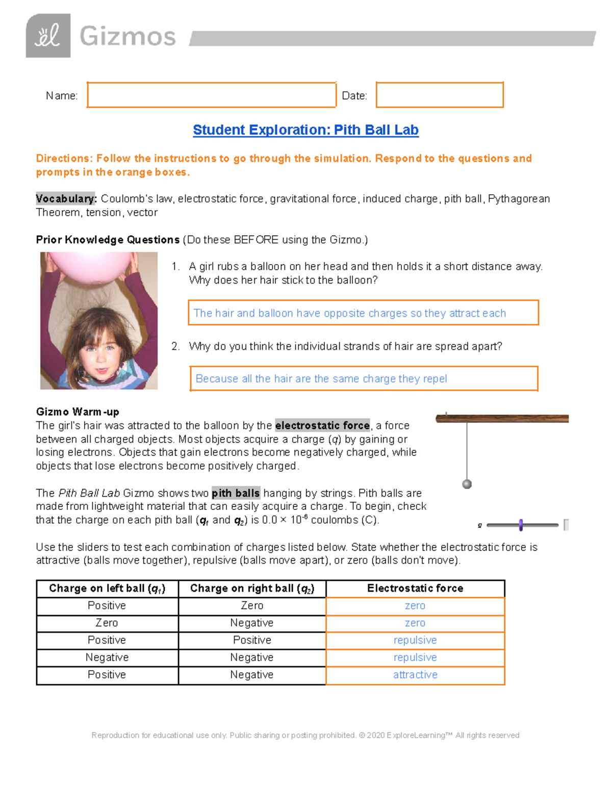 1B1c Gizmo Lab Pith Ball 15002190.1c Gizmo Lab Pith Balls Name