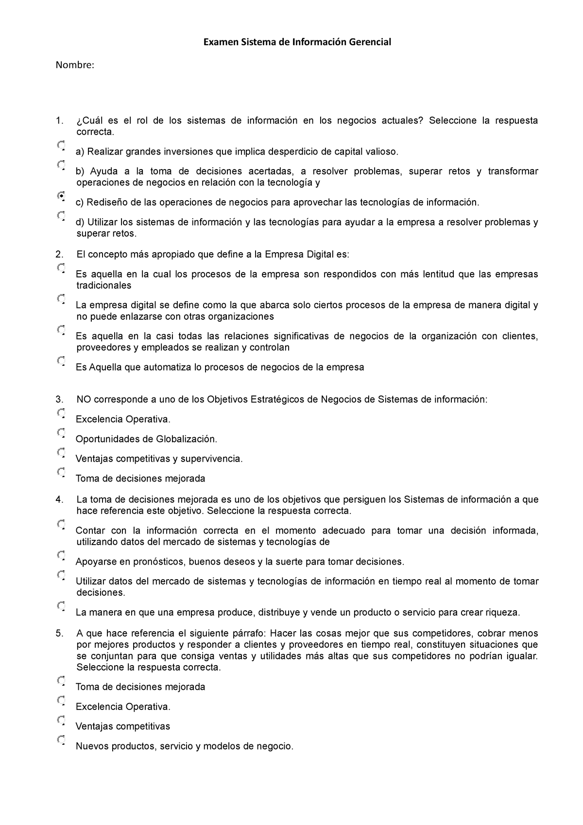 Preguntas DE Repasook - Datos De Examen Que Establece Los Documentos ...