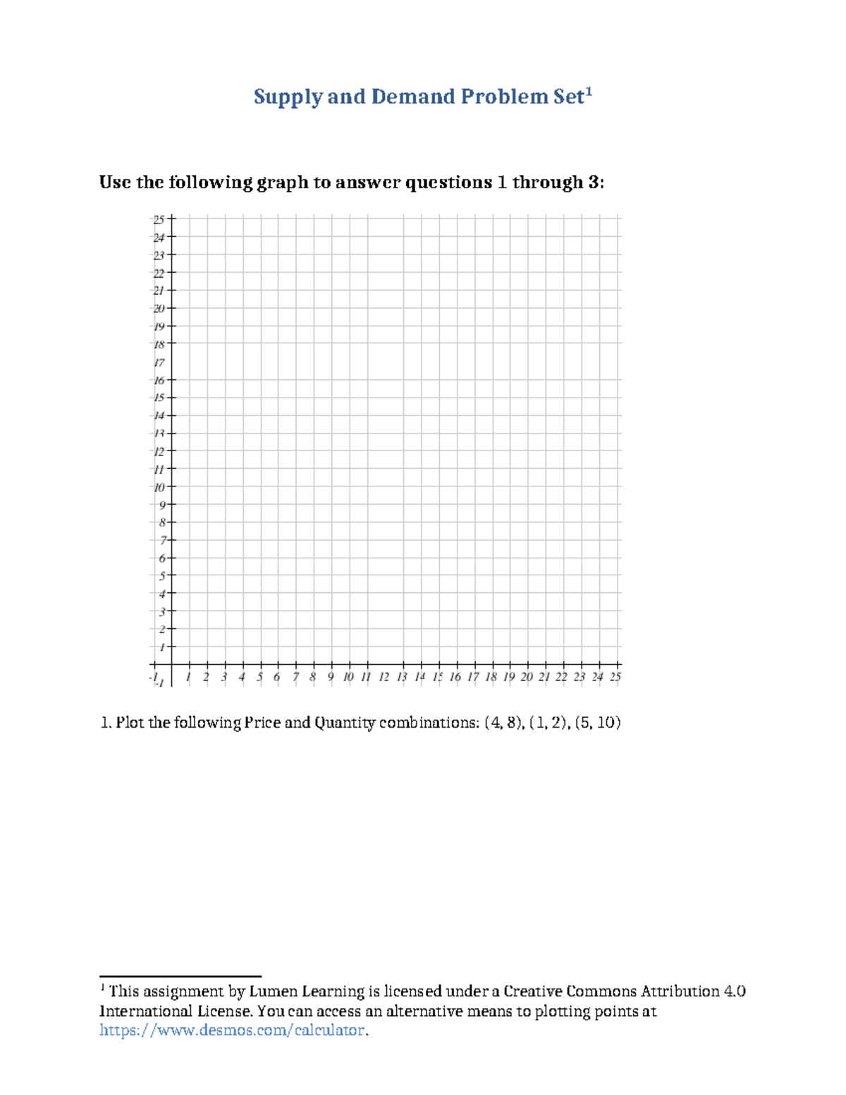 03+Supply+and+Demand - Supply and Demand Problem Set 1 Use the ...