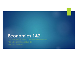 Units 1&2 Economics FULL Course Notes - Economics EXAM REVISION CHAPTER ...