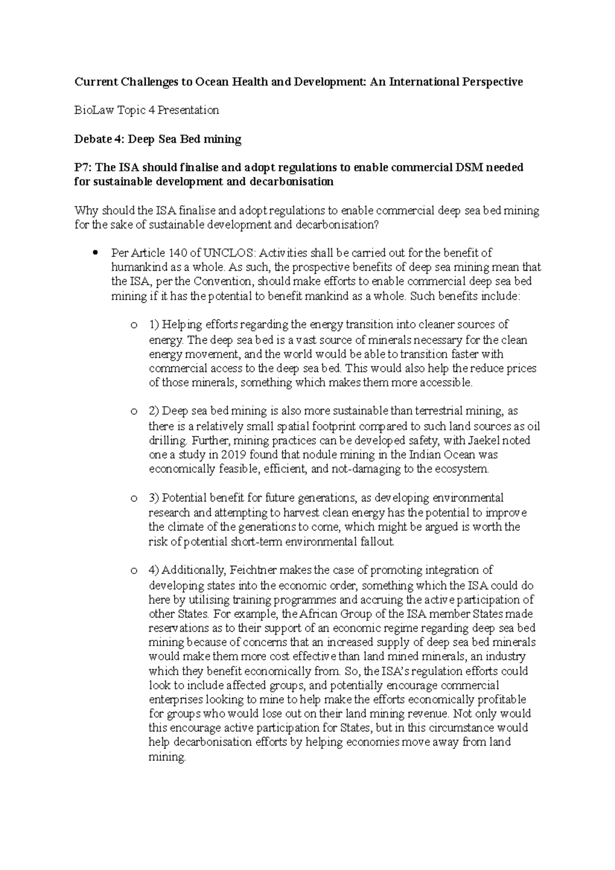 Seminar 4 Presentation and Notes - Current Challenges to Ocean Health ...