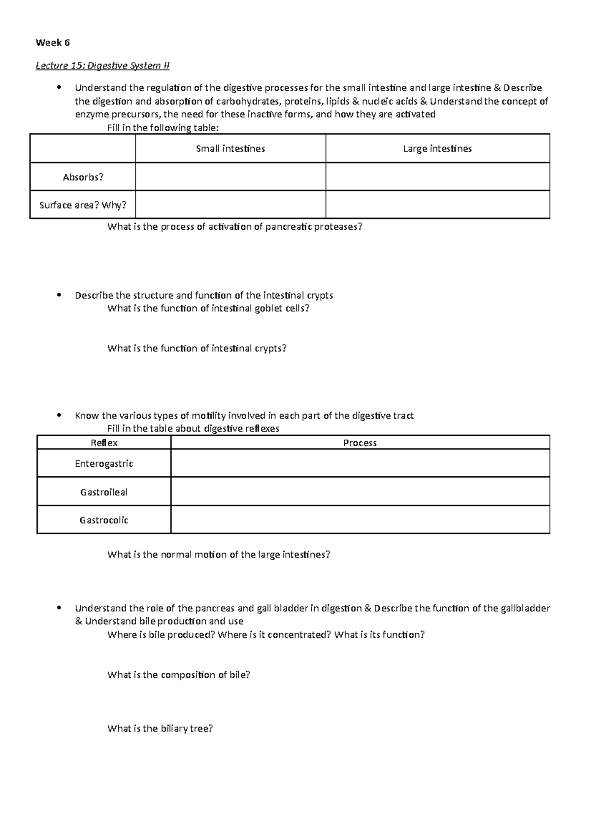 HUBS 1404 Week 6 PASS - Metabolism and Digestion - Week 6 Lecture 15 ...