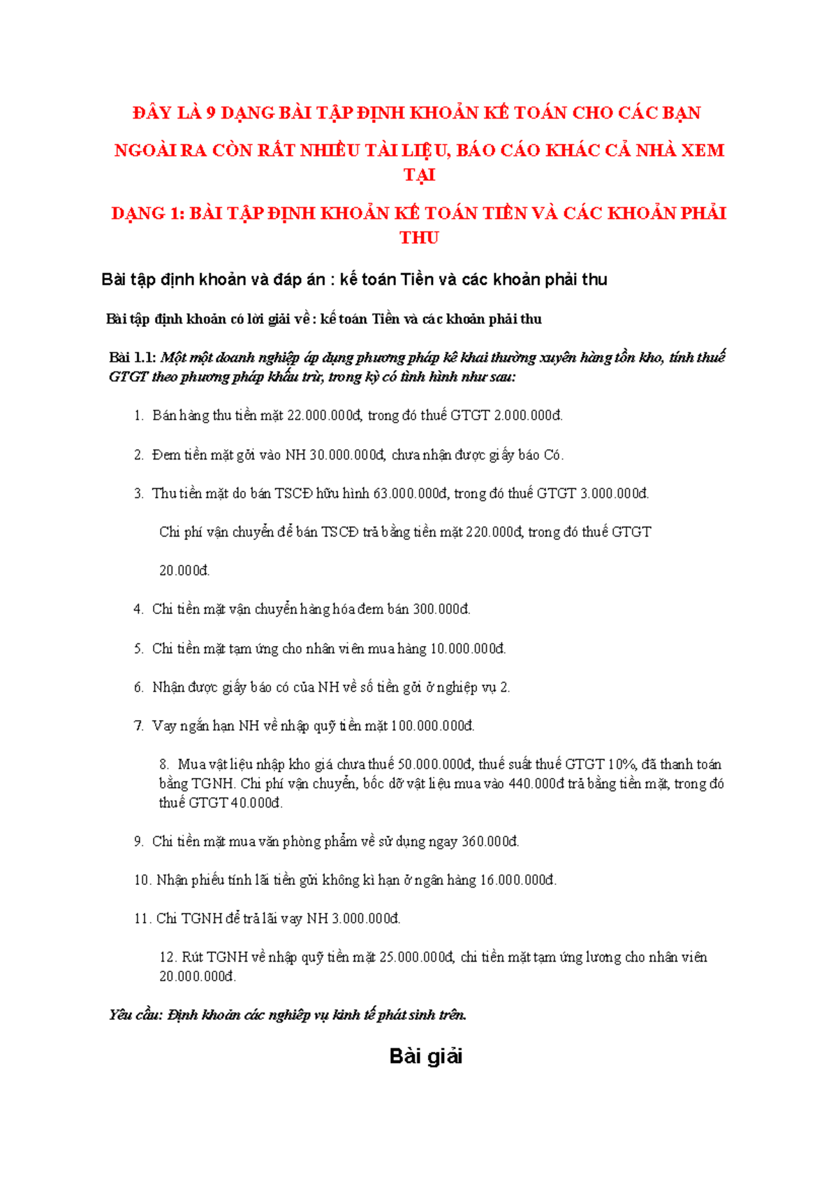[123doc] - 9-dang-bai-tap-nguyen-ly-ke-toan-co-bai-giai - ĐÂY LÀ 9 DẠNG ...