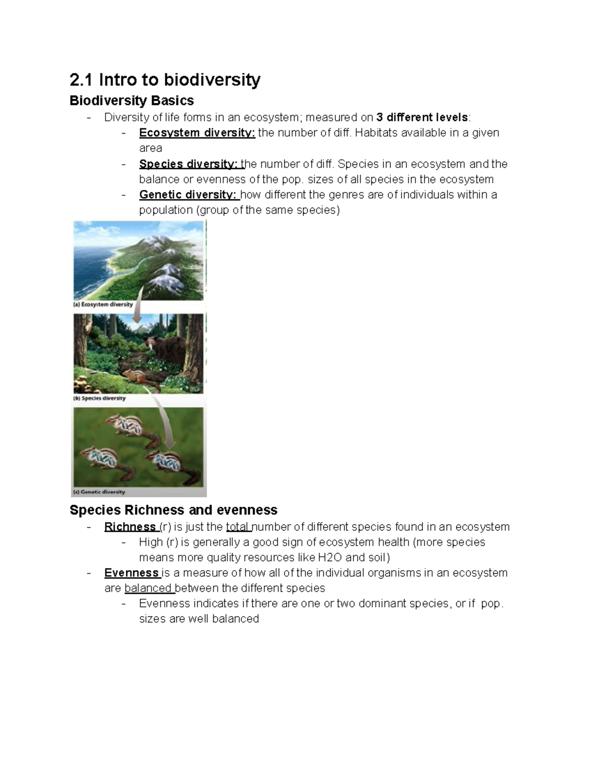 Unit 2 Biodiversity - 2 Intro To Biodiversity Biodiversity Basics ...