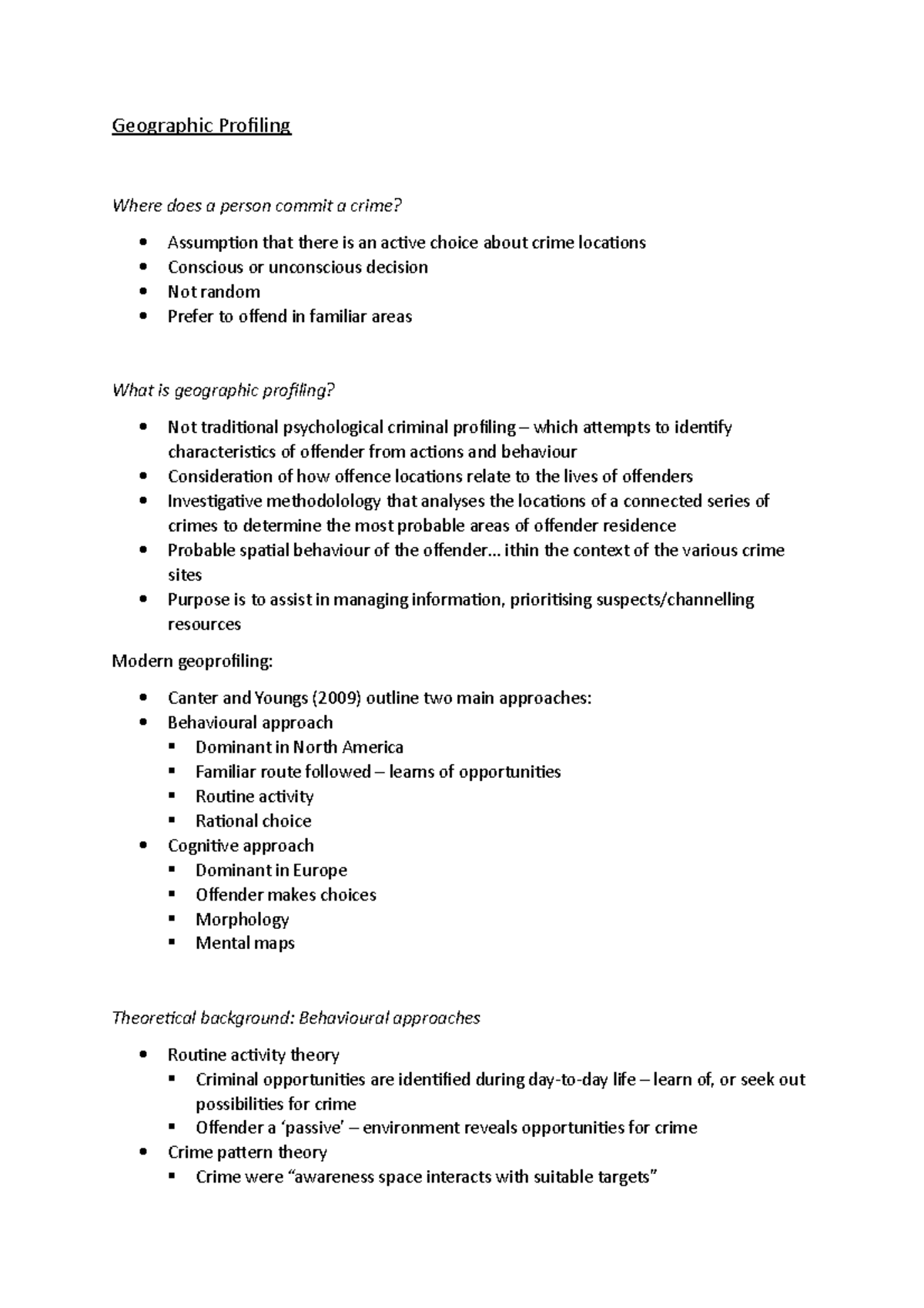 P. Geographic Profiling - Geographic Profiling Where does a person ...