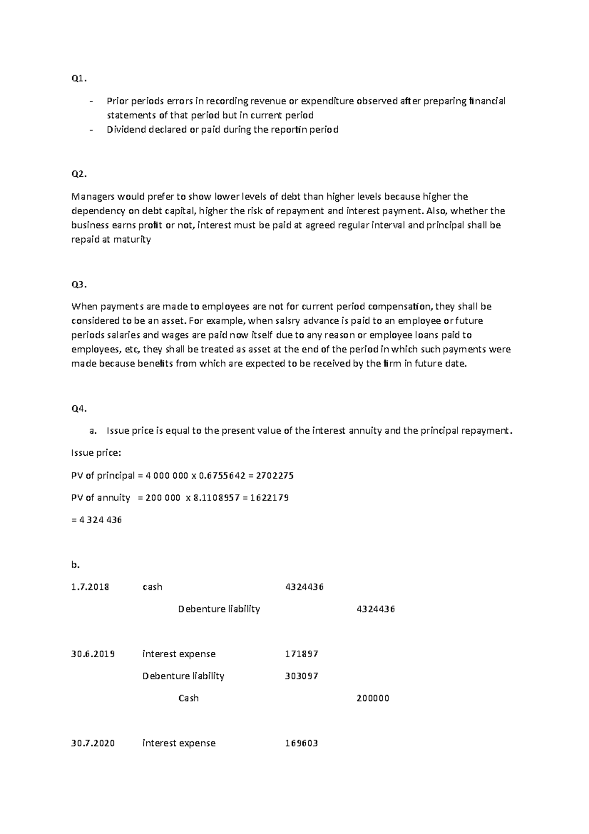 Week 9 answers - accounting standards and governance - Q1. Prior ...