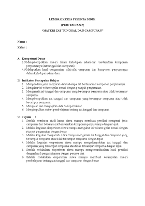 LKPD 1 ( Sifat Benda Padat, CAIR, DAN GAS) - LEMBAR KERJA PESERTA DIDIK ...